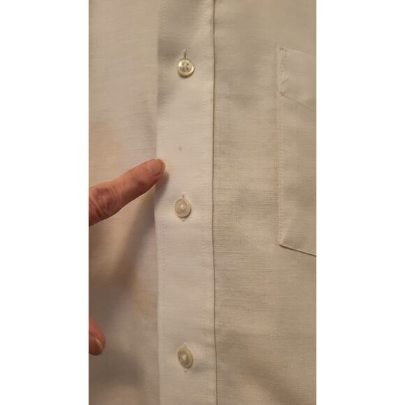 Puritan Solid White Button Long Sleeve Dress Shirt Adult Men's Size 16 1/2 32/33 - Picture 7 of 11